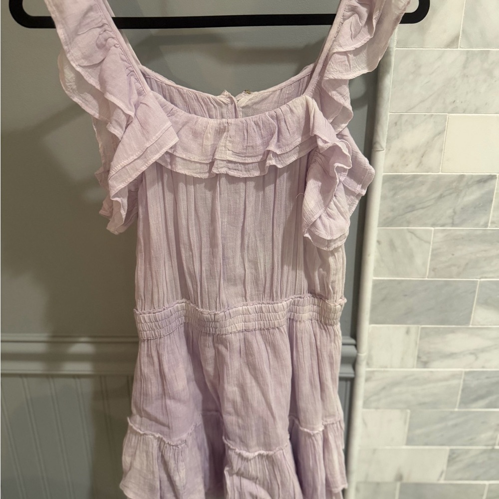 LoveShackFancy Lilac Ruffled Dress - Picture 2 of 3
